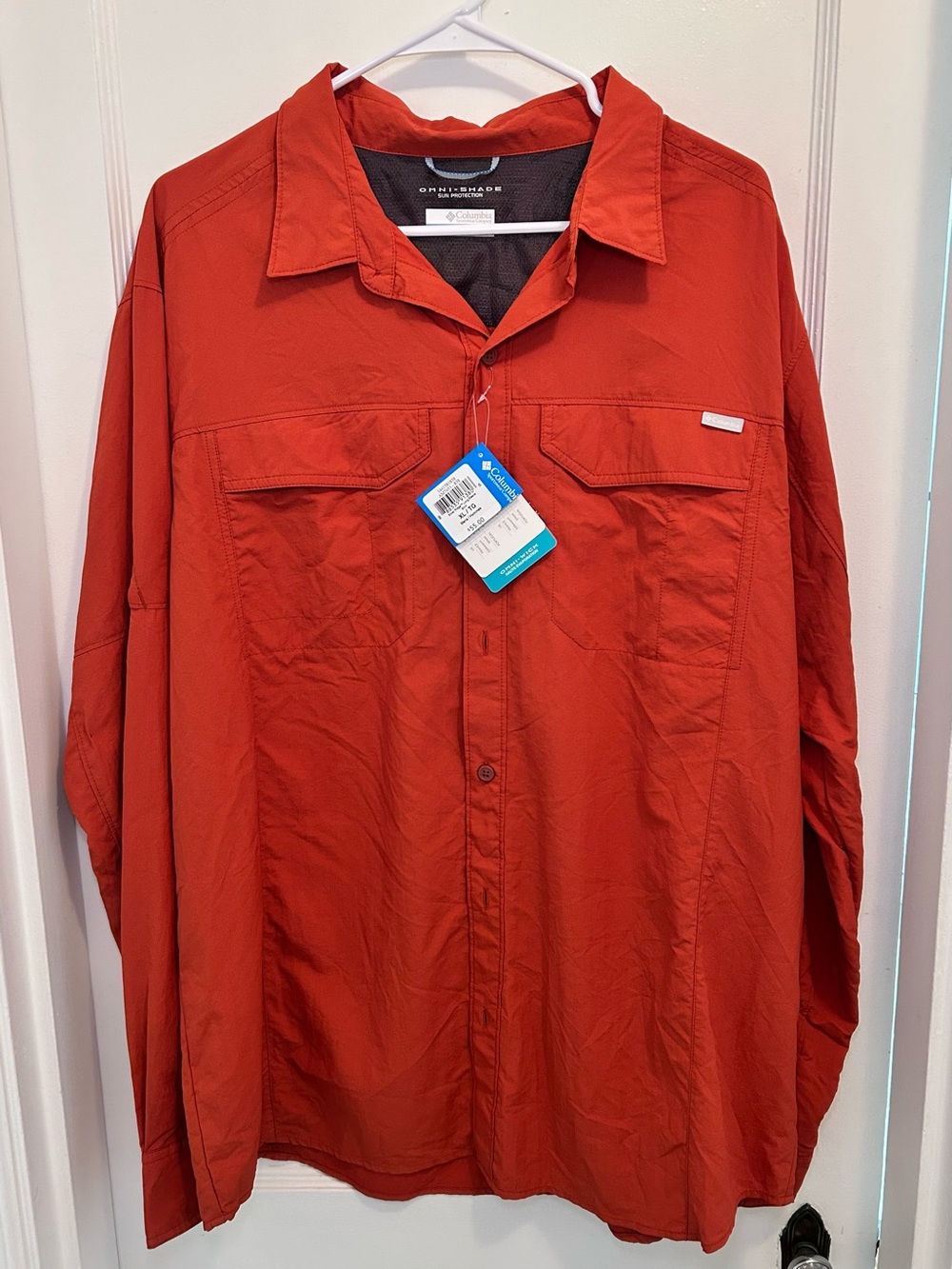 Columbia NEW Omni Shade Sun Protection Long Sleeve Button Down Shirt Men’s XL